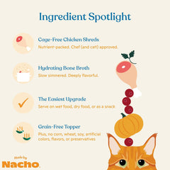 Made by Nacho Bone & Joint Support Cage-Free Chicken Puree Meal Topper with Bone Broth (18 Count)