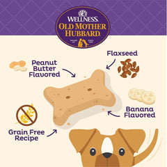Old Mother Hubbard Wellness P-Nuttier 'N Nanners Dog Biscuits, Natural, Training Treats, Peanut Butter & Banana Flavor, Mini Size, (16 Ounce Bag)