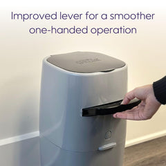 Litter Genie Plus Pail (Silver) | Cat Litter Box Waste Disposal System for Odor Control | Includes 1 Square Refill Bag