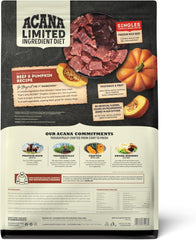 ACANA Singles Limited Ingredient Dry Dog Food, Beef & Pumpkin Recipe, Grain Free Beef Dry Dog Food