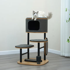 PetPals 37" High Industrial Chic Design & Stylish Modern Cat Tree, Contemporary & Urban Style Cat Tower - Large