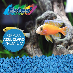 Estes Spectrastone Special Light Blue Aquarium Gravel for Freshwater Aquariums, 5-Pound Bag
