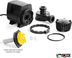 SICCE Syncra ADV 10.0 Water Pump 2700 GPH Italian Made Aquarium DC Return with Controller | Quiet, Submersible or External | Fish Tank, Sump, Pond, Freshwater and Saltwater Marine Use