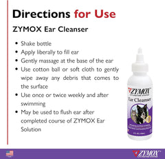 Zymox Ear Cleanser Solution for Dogs and Cats, 4oz