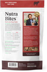 ULTIMATE PET NUTRITION Nutra Bites Freeze Dried Raw Single Ingredient Training Treats Food Topper for Dogs, Beef Liver
