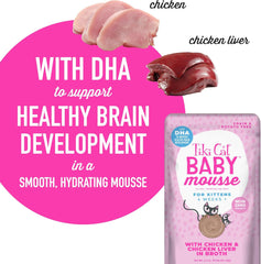 Tiki Cat Baby, Chicken and Chicken Liver, Grain-Free and Nutrient Rich, Wet Cat Food for Kittens 4 Weeks+