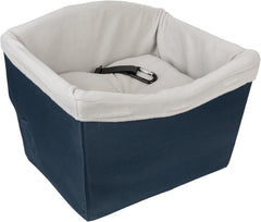 Solvit Product PetSafe Happy Ride Dog Safety Seat – Fits Most Cars, Trucks and SUVs – Machine Washable Fleece Liner – Supports Pets up to 30 Lb – Protect Your Car Seats from Pet Hair and Scratches, Navy