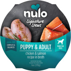 Nulo Dog Signature Stew Chicken & Salmon in Broth, 16 x 6 oz Cup