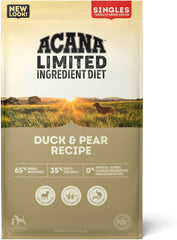 ACANA Singles Limited Ingredient Dry Dog Food, Duck & Pear Recipe, Single Protein Source Dog Food Kibble