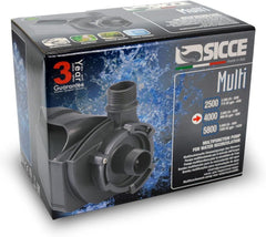 SICCE MULTI 4000 Multifunction Aquarium Pump, 990 GPH, designed for submerged and in-line use