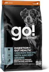 Go! Solutions Digestion + Gut Health, Dry Dog Food, Chicken Recipe with Ancient Grains