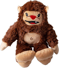 Snugarooz Billy The Big Foot with Repair Patch – Plush Dog Toy with Built-in Squeaker & Crinkle Fabric – Chew Toy for Small to Medium Dogs