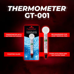 Aquatop® Floating Glass Thermometer w/Suction Cup Mount