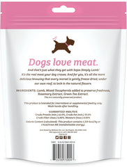 Sojos Natural Pet Food Simply Lamb Dog Treats, 4 Ounces Each, 100 Percent Raw Freeze-Dried Meat