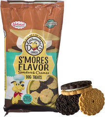 Exclusively Dog Cookies Sandwich Cremes S'Mores Flavor Dog Treats for Medium and Large Dogs, Natural and Made in The USA, 8 oz
