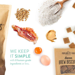 Portland Pet Food Company Pumpkin Brew Biscuit Dog Treats (1 Pack, 5 oz Bag) – All Natural, Human-Grade, USA-Sourced and Made, CRAFTED BY HUMANS LOVED BY DOGS