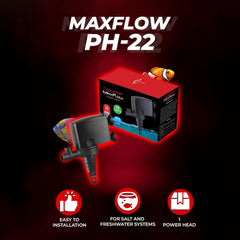 Aquatop MaxFlow Submersible Aquarium Power Head - Ideal for Freshwater and Saltwater Environments - High-Impact ABS for Durability