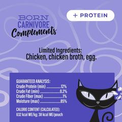 Tiki Cat Born Carnivore Complements Wet Cat Food Topper, Chicken & Egg