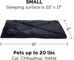 Furhaven ThermaNAP Self-Warming Cat Bed for Indoor Cats & Small Dogs, Washable & Reflects Body Heat - Quilted Faux Fur Reflective Bed Mat, Small