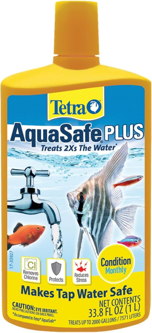 Tetra AquaSafe Plus, Aquarium Water Conditioner And Dechlorinator