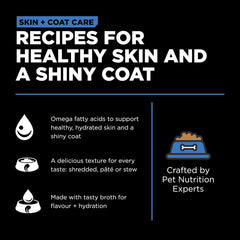 Go! Solutions Skin + Coat Care, Wet Dog Food Shredded, Chicken Recipe with Grains for Sensitive Skin, 12.5 oz