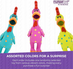 Multipet's Latex Polka Dot Globken Chicken Dog Toy 1 ea