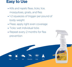 Zodiac Flea & Tick Spray for Dogs, Cats, Puppies & Kittens 16 fluid ounces