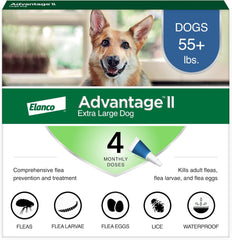 Elanco Advantage II Dog Vet-Recommended Flea Treatment & Prevention | 4-Month Supply