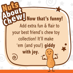 Nylabone Fillable Peanut Strong Chew Treat Toy for Dogs, Cute Rubber Dog Toys for Aggressive Chewers, Peanut Butter Flavored Pouch, Medium - Up to 35 lbs, 1 Count