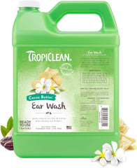 TropiClean Cocoa Butter Ear Wash for Dogs & Cats | Alcohol Free Dog Ear Cleaner Solution | Pet Ear Wash Derived from Natural Ingredients |