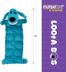 Multipet 12-Inch Squeaker Mat Soft Plush Dog Toy 1 ea