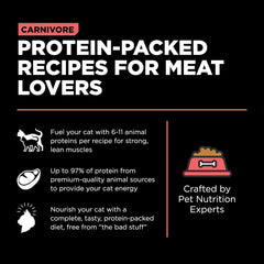 Go! Solutions Carnivore, Grain-Free, Protein Rich Dry Cat Food, Salmon and Cod Recipe