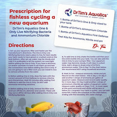 DrTim’s Aquatics Ammonium Chloride Solution for Fishless Cycling – Fish Tank Cleaner for Saltwater, Freshwater & Reef Aquariums