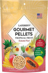 LAFEBER'S Tropical Fruit Gourmet Pellets Pet Bird Food, No Added Sugar, Made with Non-GMO and Human-Grade Ingredients, 1.25 lb