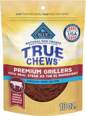 True Chews - Blue Buffalo True Chews Premium Grillers Dog Treats, Made in the USA with Natural Ingredients, Steak