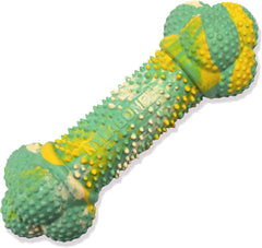 Nylabone Flavor Frenzy Barbell Puppy Chew Toy, Rubber Toys for Teething Puppies, Peanut Butter & Banana Flavor