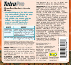 TetraPro Goldfish Crisps Fish Food, enhanced with biotin for optimal health