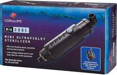 Coralife Aquarium Fish Tank Marine Salt Water Turbo-Twist UV Sterilizer, Mini, For BioCubes