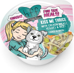 Weruva Best Fido Friend Fun Size Meals for Dogs, Kiss Me Thrice 2.75-oz(Pack of 12)