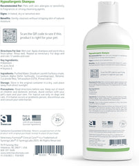 Veterinary Formula Clinical Care Hypoallergenic Shampoo for Dogs and Cats – No Harsh Ingredients – Fragrance-Free Pet Shampoo for Allergies and Sensitive Skin, Promotes Healthy Skin and Coat