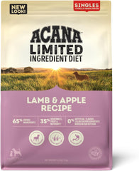 ACANA Singles Limited Ingredient Dry Dog Food, Grain Free Lamb & Apple Dog Food Recipe