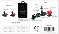 Aquatop 2,377 GPH MaxFlow DC Water Pump w/Controller
