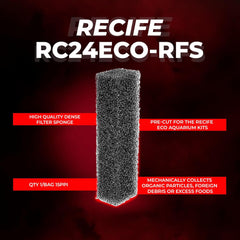 Aquatop Recife Eco Series Replacement Filter Sponge - 24 & 40 Gal – High-Efficiency Aquarium Filter Foam - Easy to Install and Maintain - RC24ECO-RFS