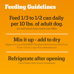 Pedigree Choice Cuts In Gravy Adult Canned Soft Wet Dog Food With Beef, 22 oz. Cans EA