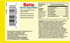 Tetra BettaMin Worm Shaped Bites, Complete Diet For Bettas