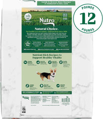 Nutro Natural Choice Small Bites Adult Dry Dog Food, Lamb and Brown Rice Recipe, 12 lbs.