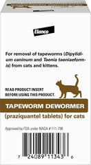 Elanco Tapeworm Dewormer (praziquantel tablets) 6 Weeks and Older, 3-count