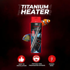 Aquatop Titanium Heater with Controller - Fully Submersible - Adjustable Temperature - for Turtles & Large Fish for Turtles & Large Fish