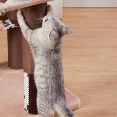 PetPals 50” Grand Maine Coon™ Cat Tree – Cowboy, with Large Condo,Big Top Perch, Extra Durable & Sturdy Large Cat Tower (Brown)