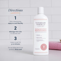 Veterinary Formula Clinical Care Hot Spot & Itch Relief Cat & Dog Medicated Conditioner – Oatmeal Conditions Skin for a Lustrous Coat, Formulated to Help Alleviate Itchy Skin